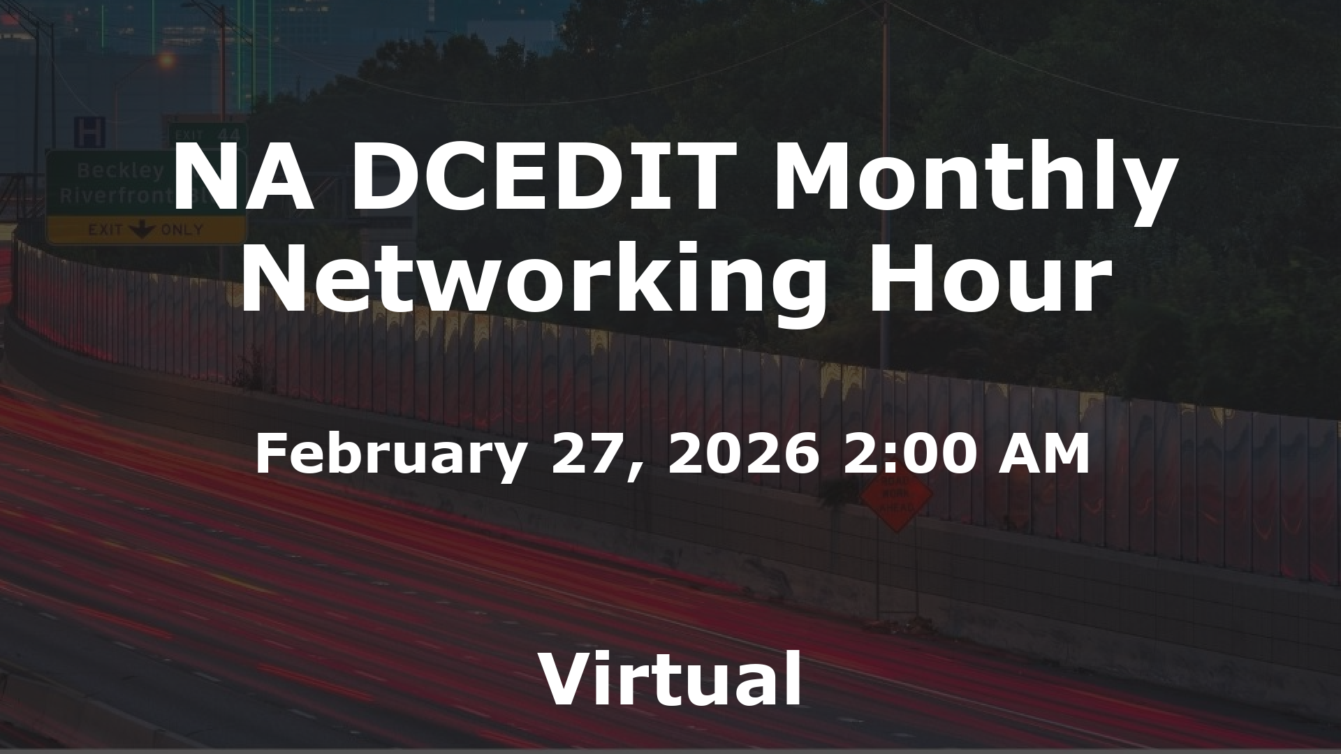 NA DCEDIT Monthly Networking Hour event image